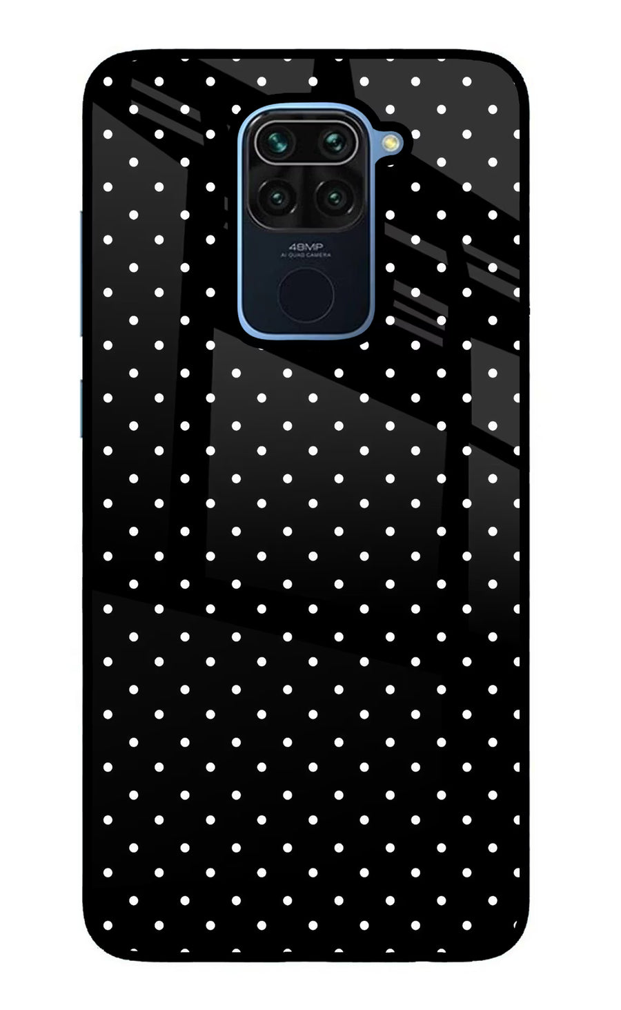 White Dots Redmi Note 9 Back Cover, Glass case