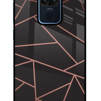 Geometric Pattern Redmi Note 9 Glass Case Back Cover by Casekaro