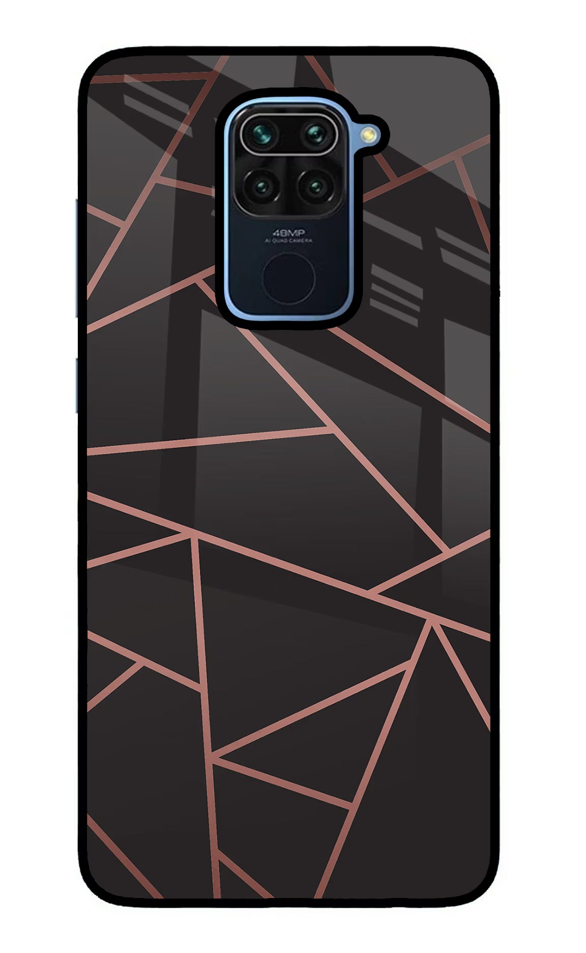 Geometric Pattern Redmi Note 9 Glass Case Back Cover by Casekaro