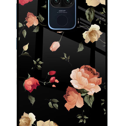 Flowers Redmi Note 9 Glass Case Back Cover by Casekaro