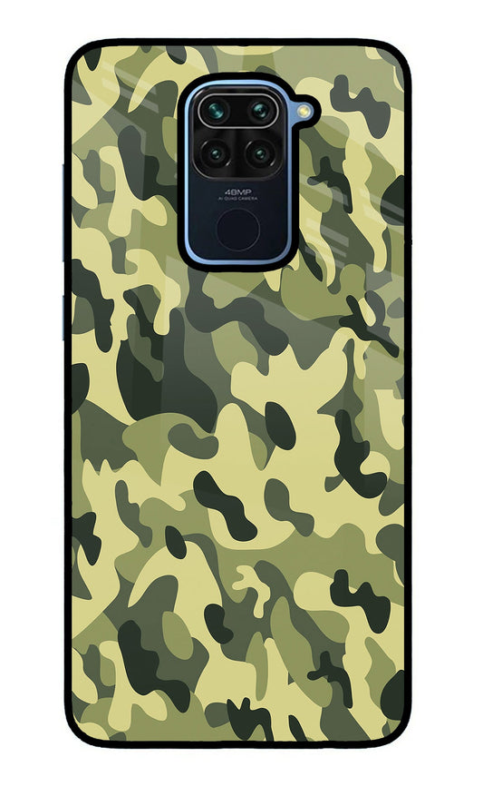 Camouflage Redmi Note 9 Glass Case