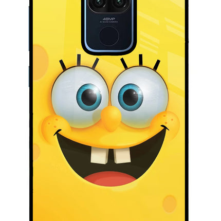 Sponge 1 Redmi Note 9 Glass Case Back Cover by Casekaro