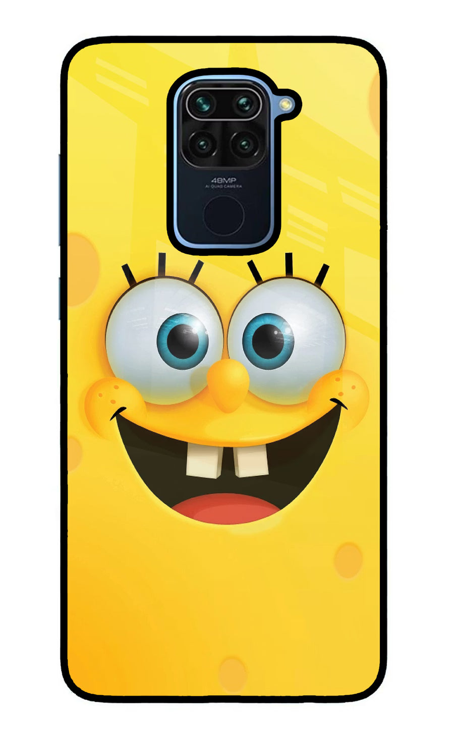 Sponge 1 Redmi Note 9 Back Cover, Glass case