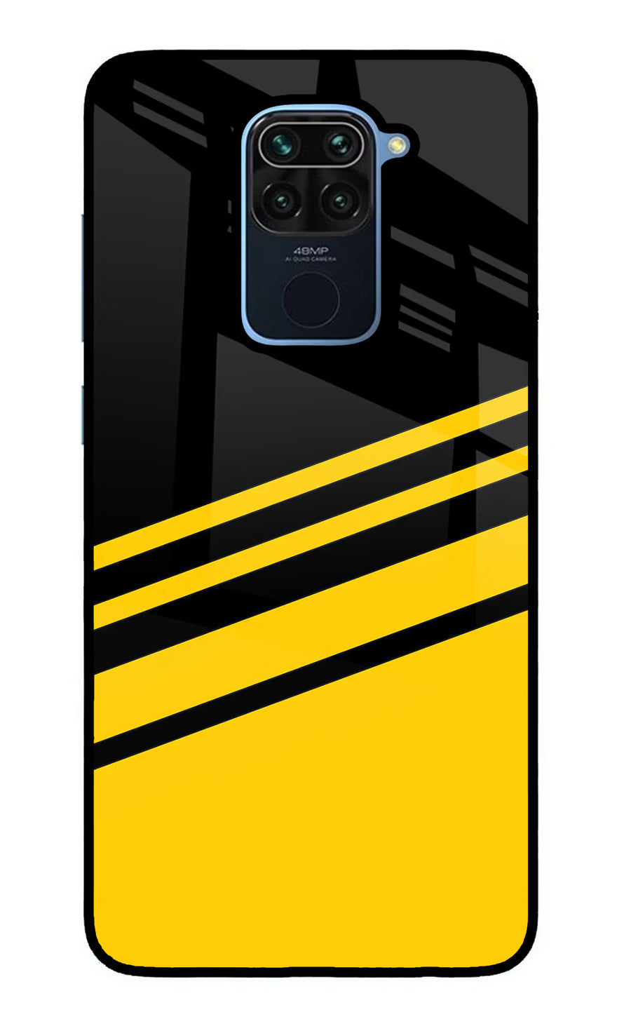 Yellow Shades Redmi Note 9 Back Cover, Glass case