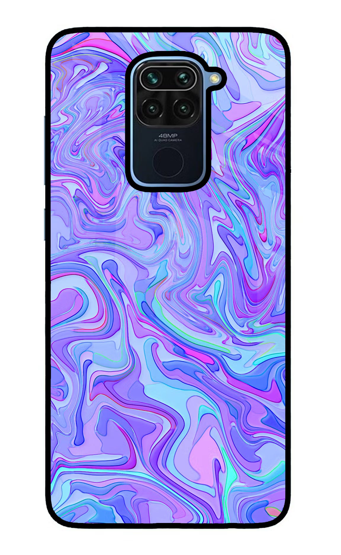 Glitter Redmi Note 9 Glass Case Back Cover by Casekaro