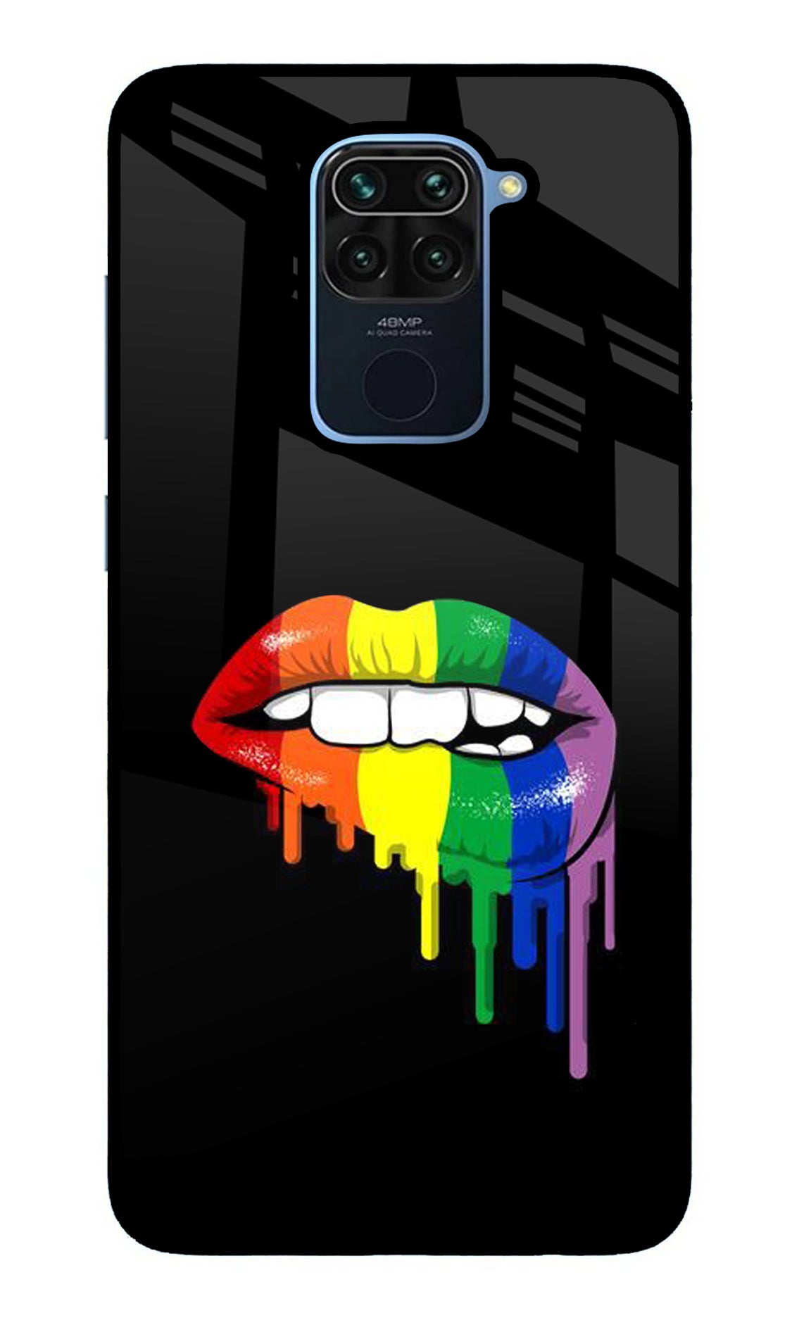 Lips Biting Redmi Note 9 Glass Case