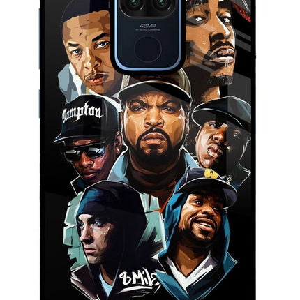 Rappers Redmi Note 9 Glass Case Back Cover by Casekaro