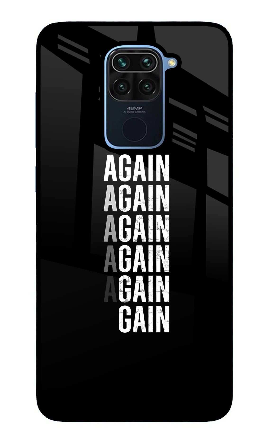 Again Again Gain Redmi Note 9 Glass Case