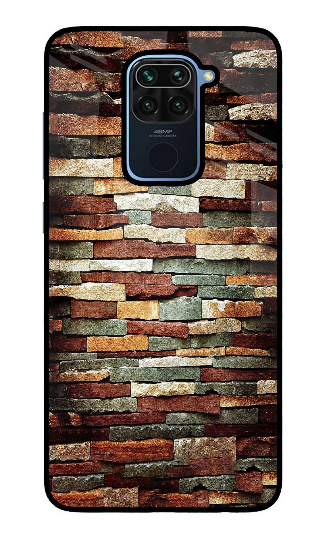 Bricks Pattern Redmi Note 9 Back Cover