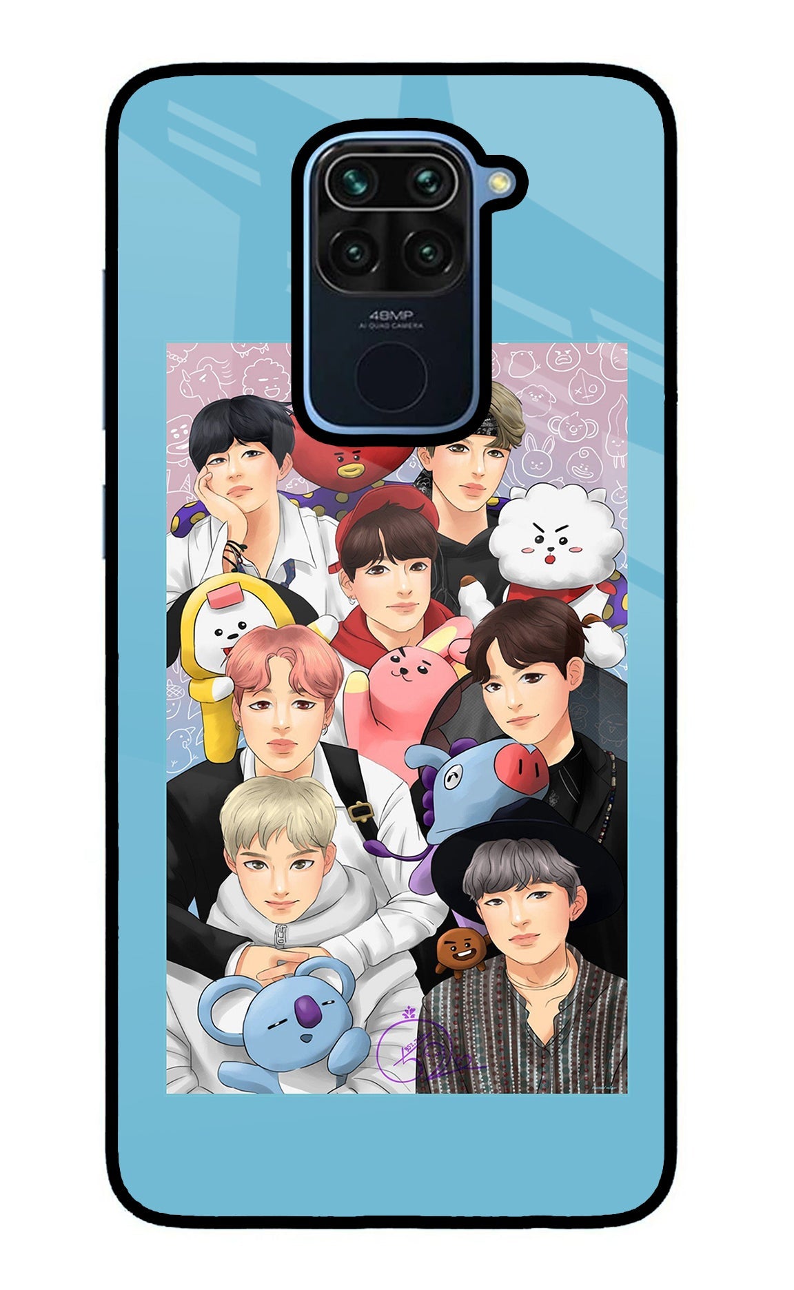 BTS with animals Redmi Note 9 Back Cover