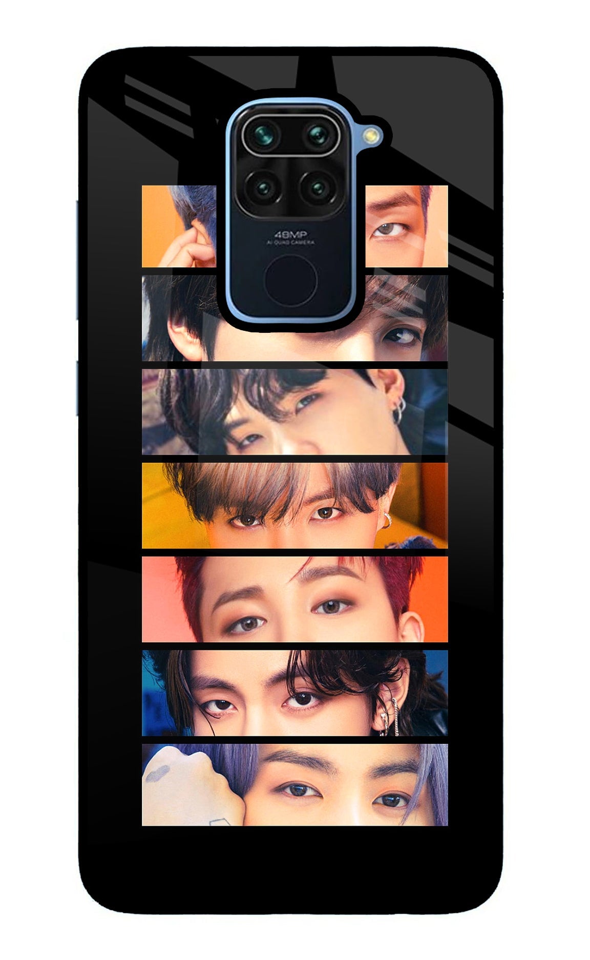 BTS Eyes Redmi Note 9 Glass Case