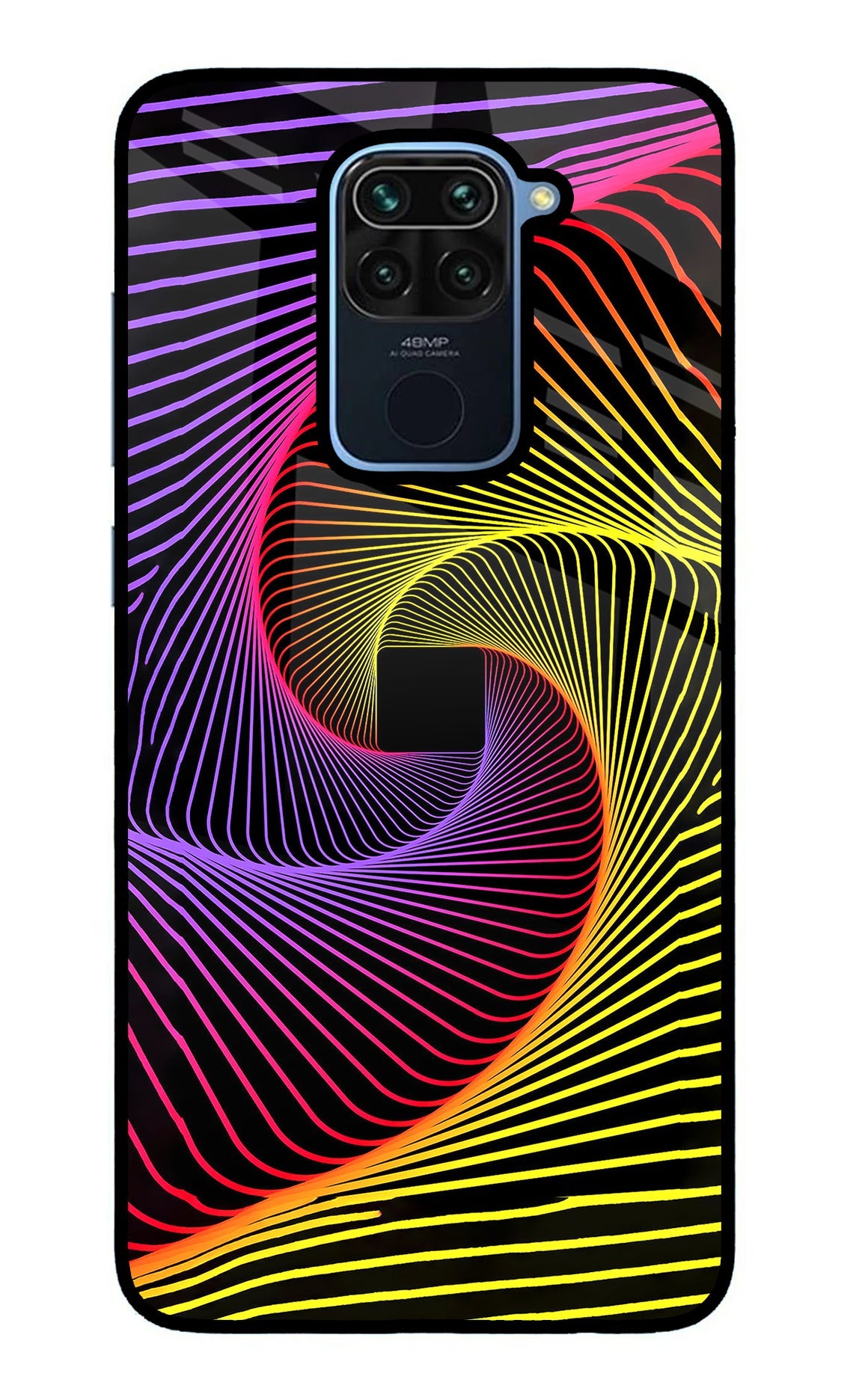 Colorful Strings Redmi Note 9 Glass Case