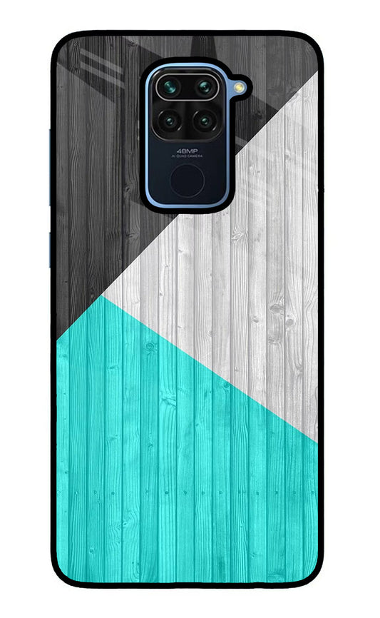 Wooden Abstract Redmi Note 9 Glass Case