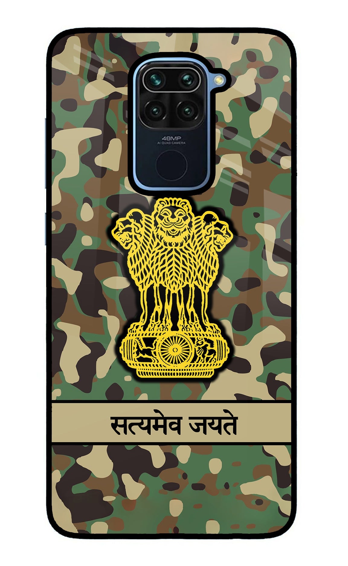 Satyamev Jayate Army Redmi Note 9 Glass Case