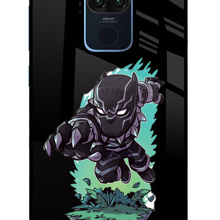 Black Panther Redmi Note 9 Glass Case Back Cover by Casekaro