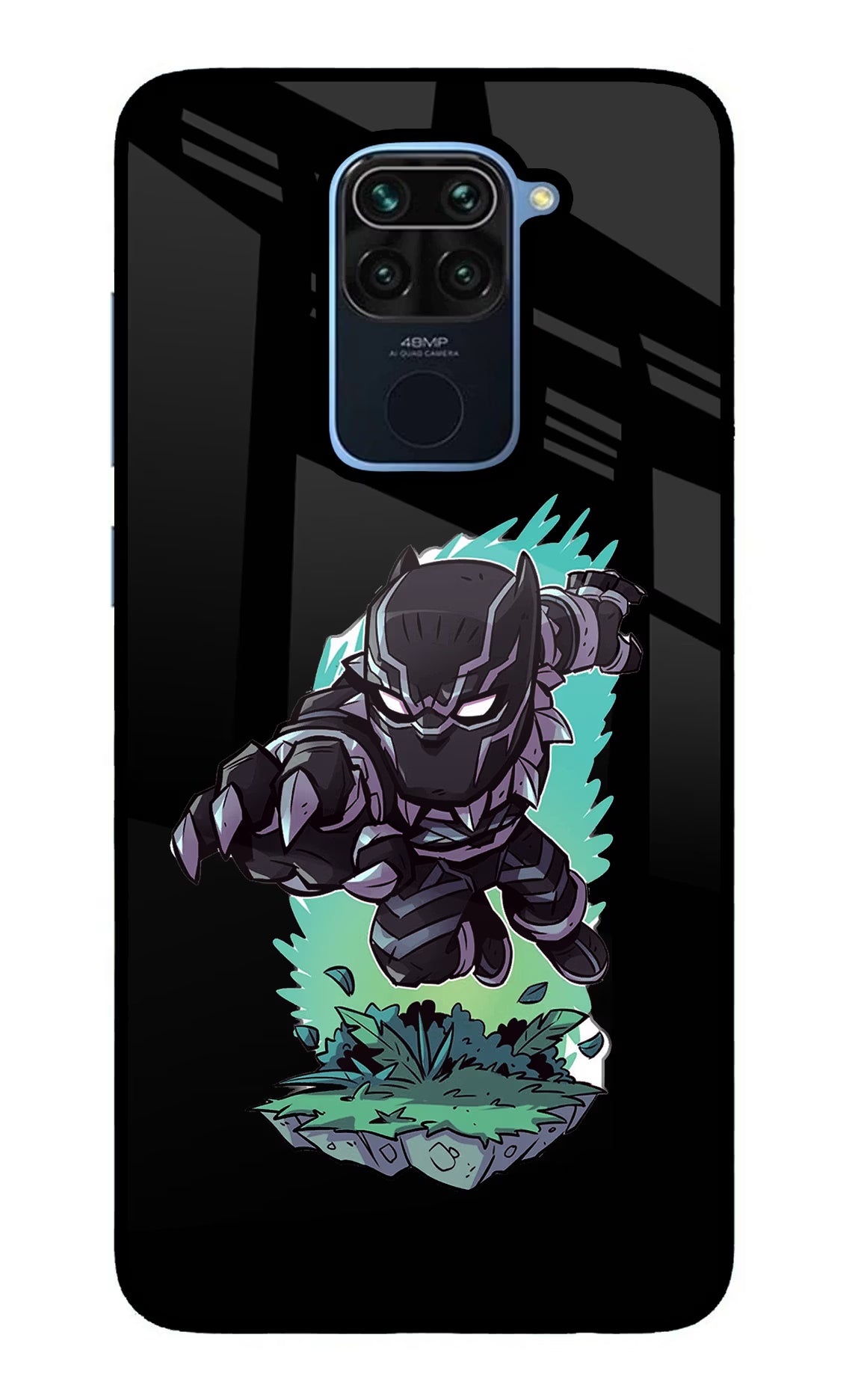 Black Panther Redmi Note 9 Glass Case Back Cover by Casekaro