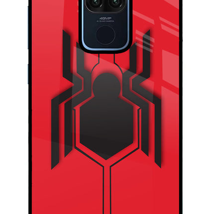 Spider Redmi Note 9 Glass Case Back Cover by Casekaro