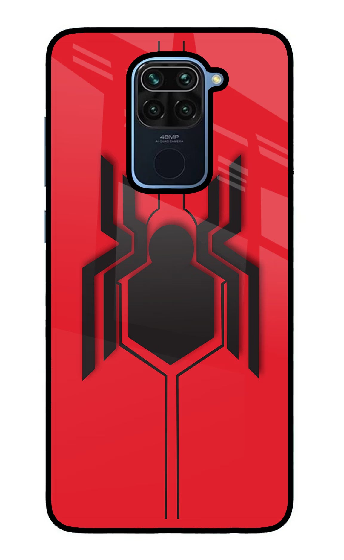 Spider Redmi Note 9 Glass Case Back Cover by Casekaro