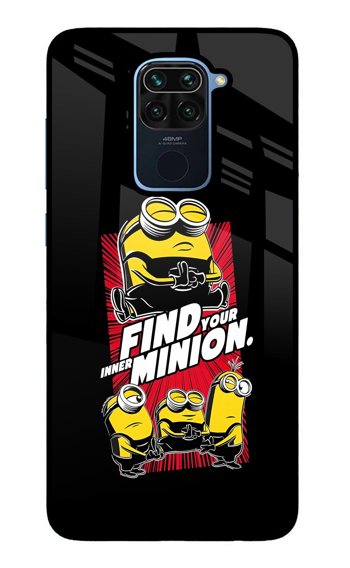 Find your inner Minion Redmi Note 9 Glass Case