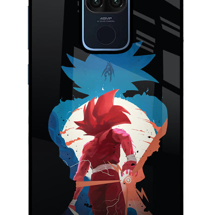 Goku Redmi Note 9 Glass Case Back Cover by Casekaro
