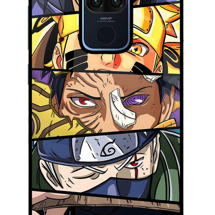 Naruto Character Redmi Note 9 Glass Case Back Cover by Casekaro