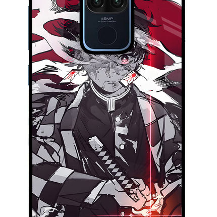Demon Slayer Redmi Note 9 Glass Case Back Cover by Casekaro