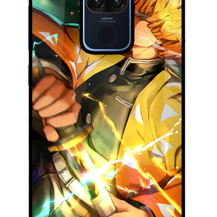 Demon Slayer Redmi Note 9 Glass Case Back Cover by Casekaro