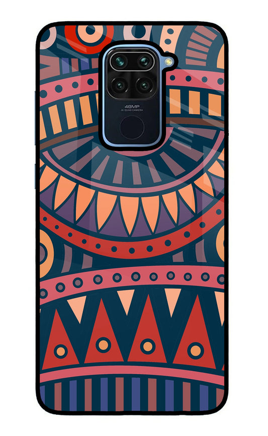 African Culture Design Redmi Note 9 Glass Case