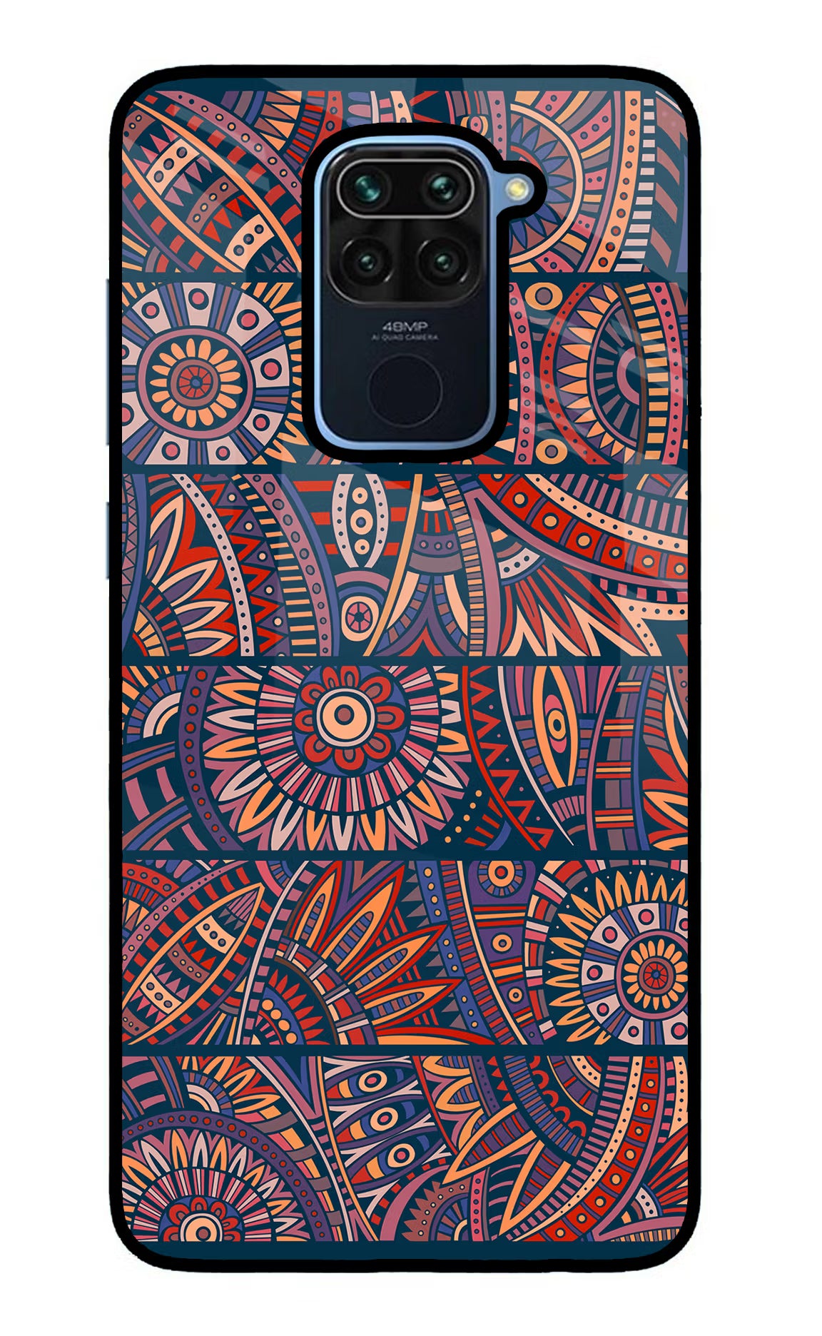 African Culture Design Redmi Note 9 Glass Case Back Cover by Casekaro