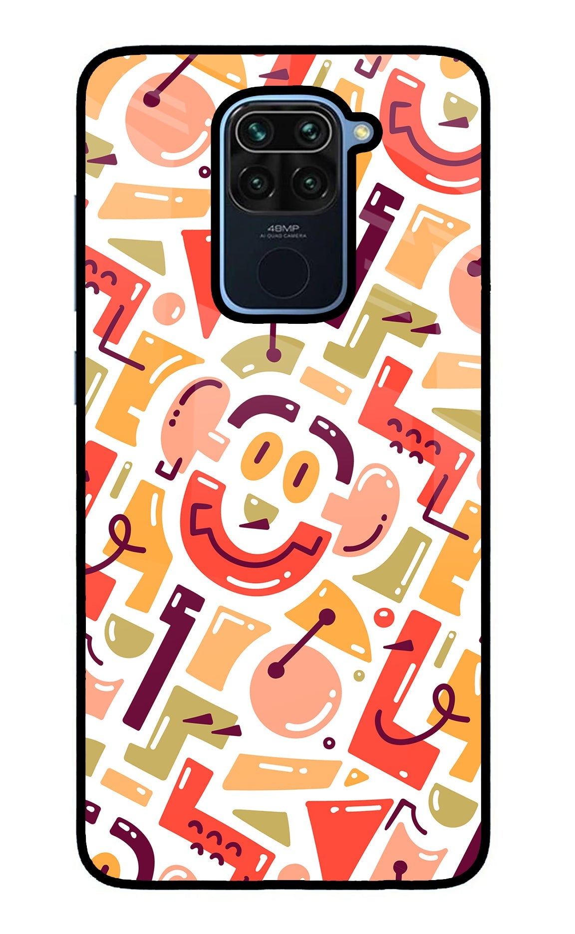 Doodle Pattern Redmi Note 9 Back Cover