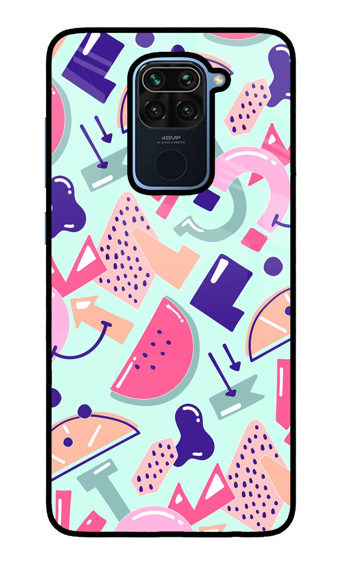 Doodle Pattern Redmi Note 9 Back Cover