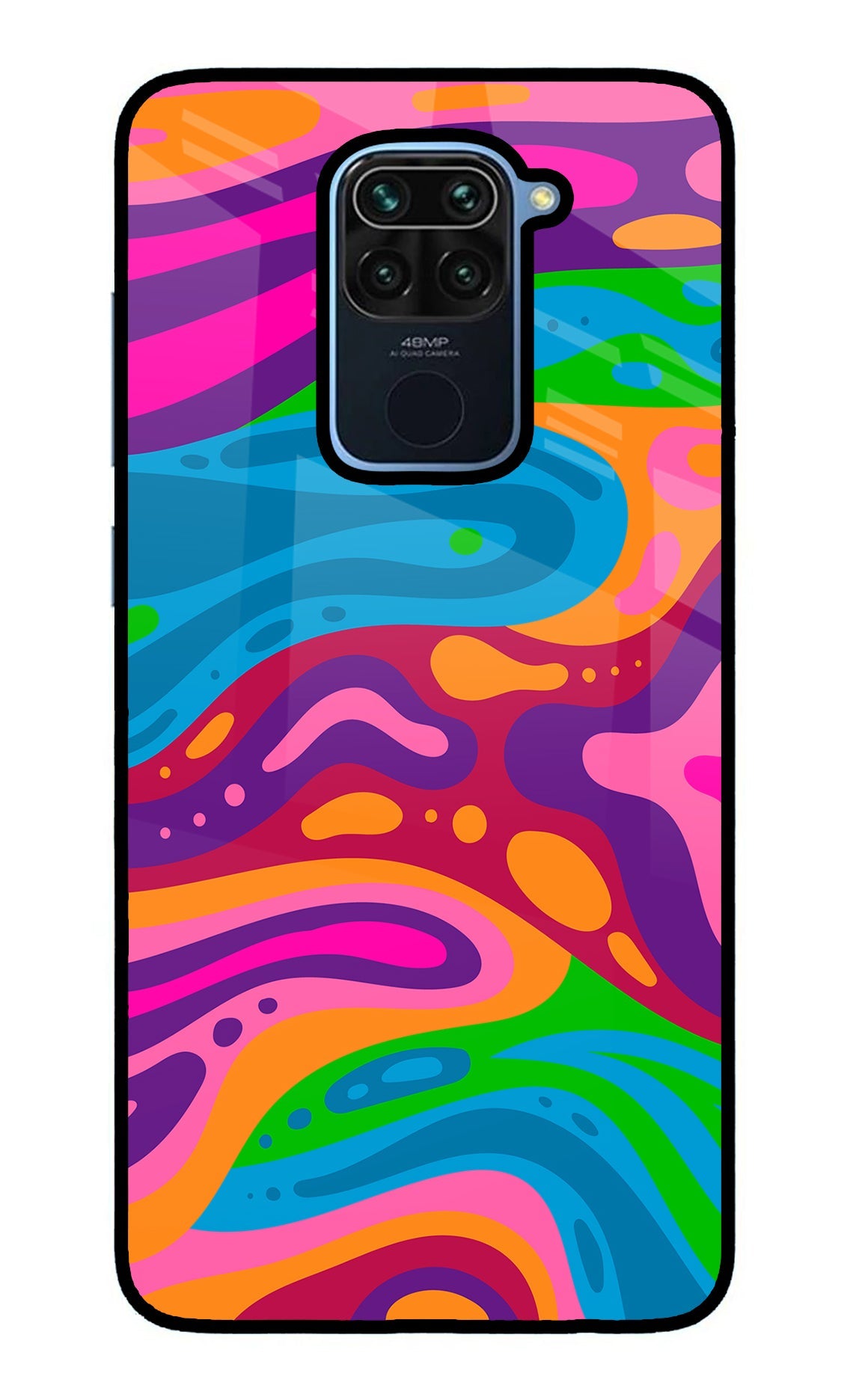 Trippy Pattern Redmi Note 9 Back Cover