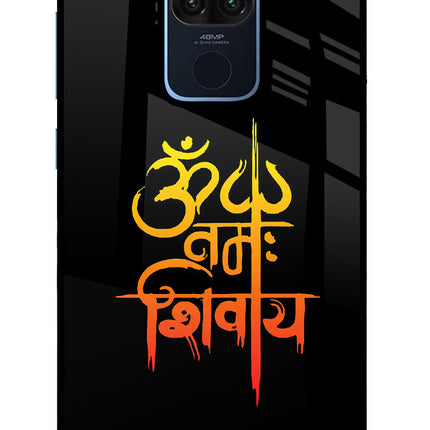 Om Namah Shivay Redmi Note 9 Glass Case Back Cover by Casekaro