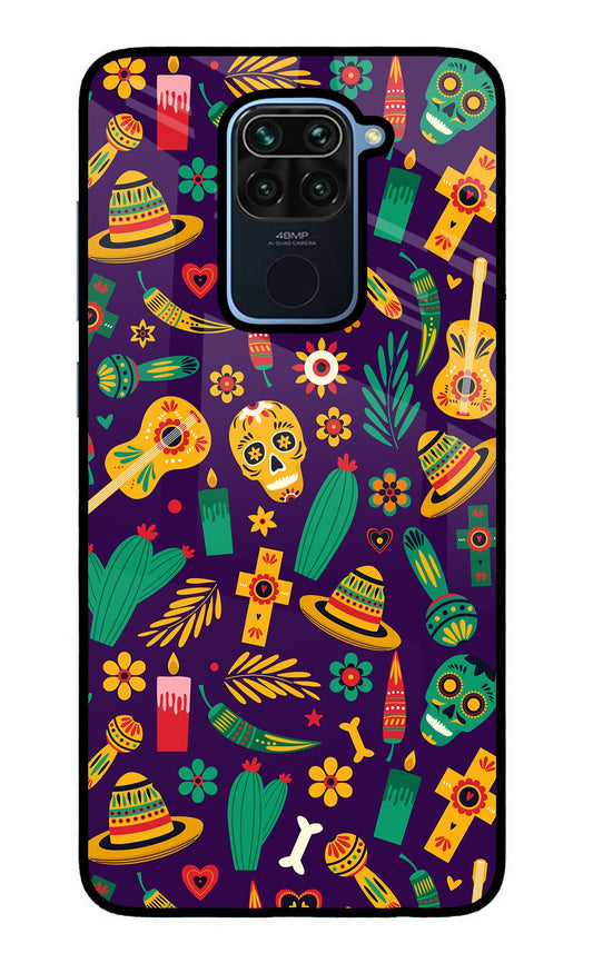 Mexican Artwork Redmi Note 9 Glass Case