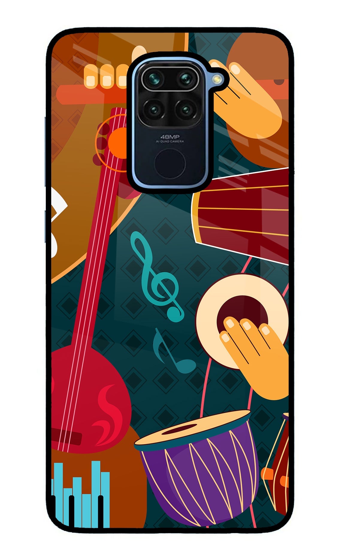 Music Instrument Redmi Note 9 Glass Case