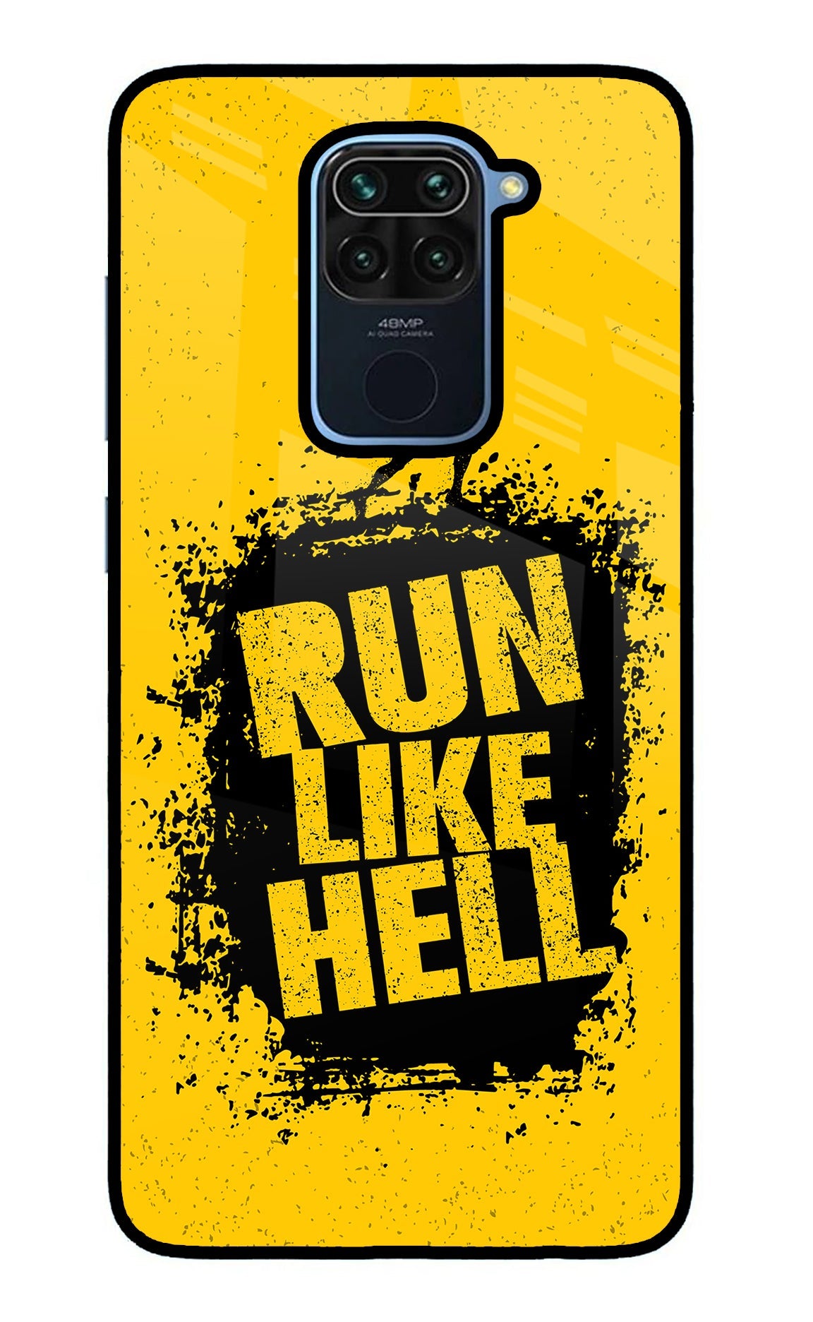 Run Like Hell Redmi Note 9 Glass Case