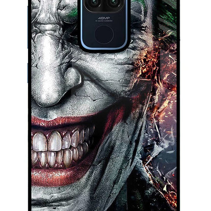 Joker Cam Redmi Note 9 Glass Case Back Cover by Casekaro