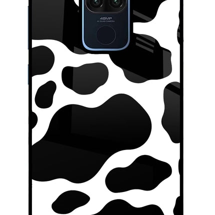 Cow Spots Redmi Note 9 Glass Case Back Cover by Casekaro