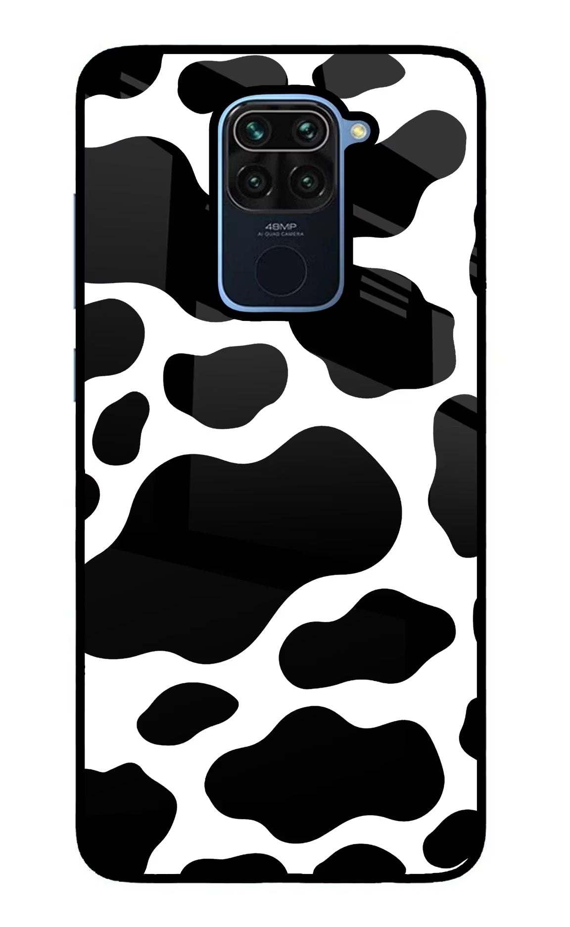 Cow Spots Redmi Note 9 Glass Case Back Cover by Casekaro