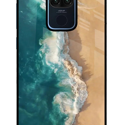 Ocean Beach Redmi Note 9 Glass Case