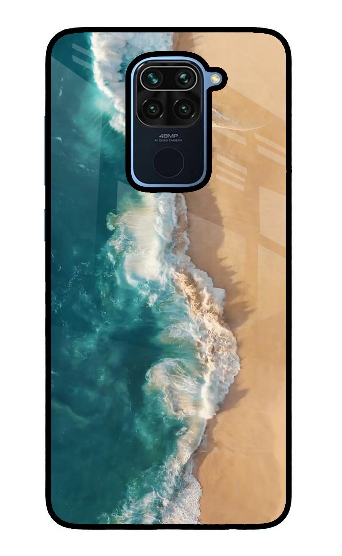 Ocean Beach Redmi Note 9 Glass Case