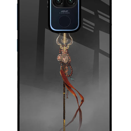 Shiv Trishul Redmi Note 9 Glass Case Back Cover by Casekaro