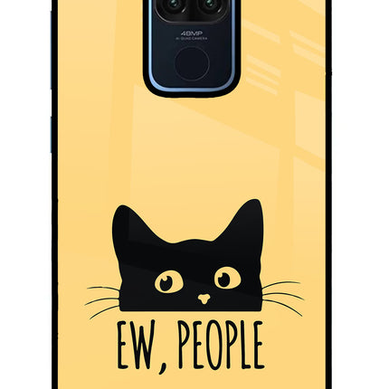 Ew People Catitude Redmi Note 9 Glass Case Back Cover by Casekaro