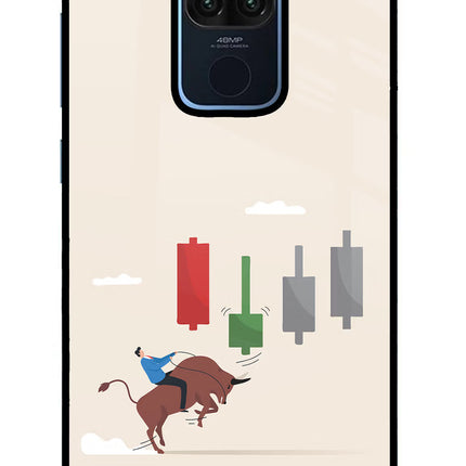 Bull Trading Momentum Redmi Note 9 Glass Case