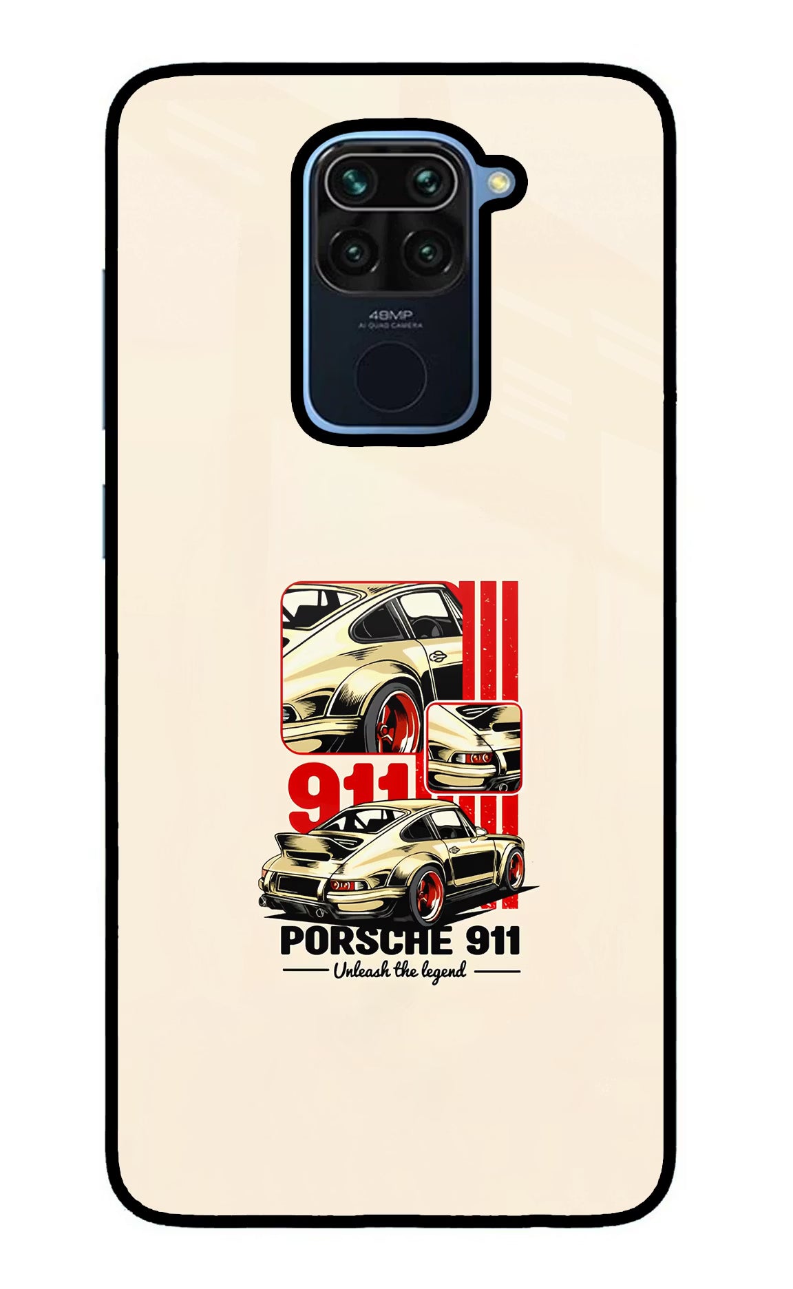 Classic Porsche 911 Redmi Note 9 Glass Case Back Cover by Casekaro