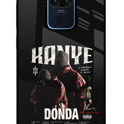 Donda Kanye West Redmi Note 9 Glass Case