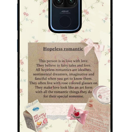 Hopeless Romantic Redmi Note 9 Glass Case