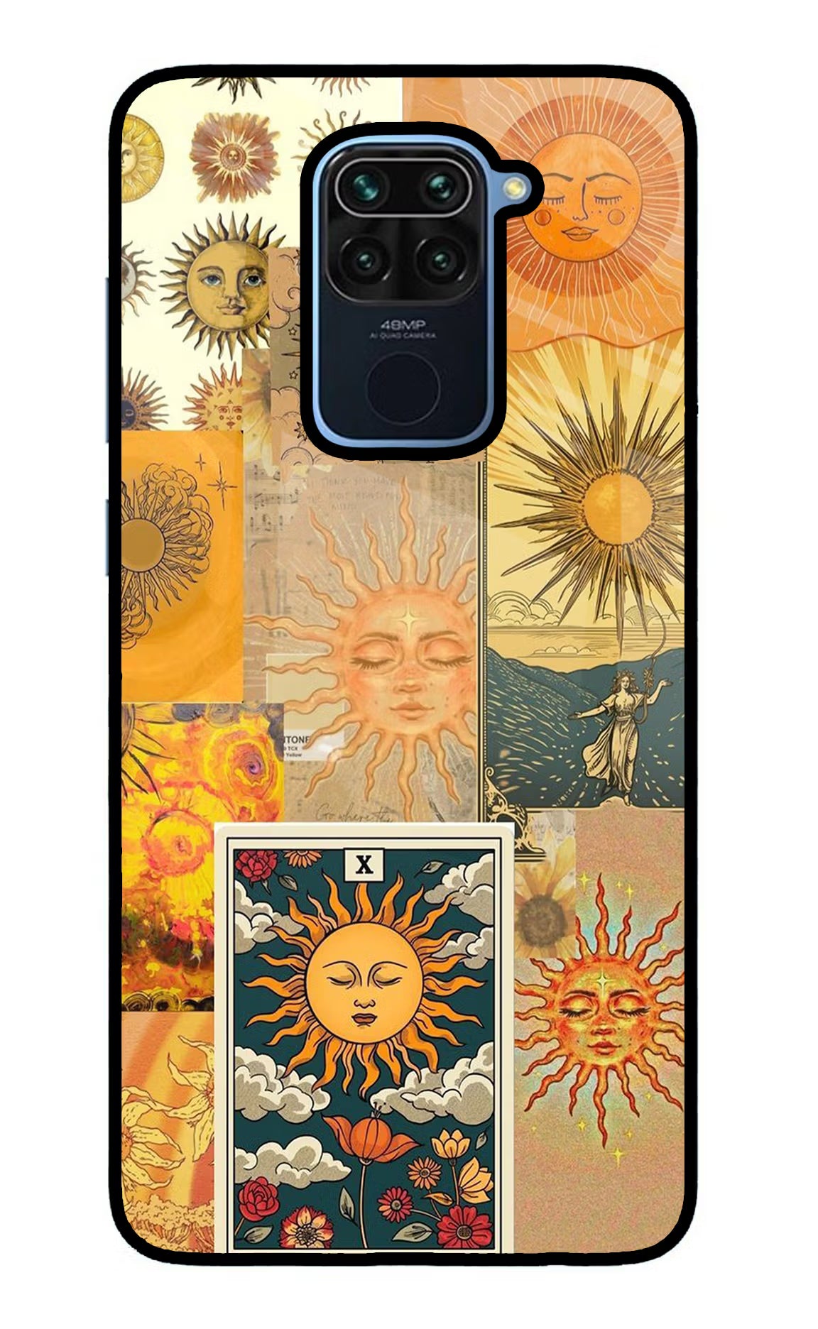 Sun Redmi Note 9 Glass Case Back Cover by Casekaro
