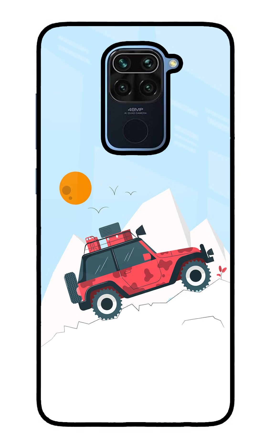 Mountain Trail Beast Redmi Note 9 Glass Case Back Cover by Casekaro