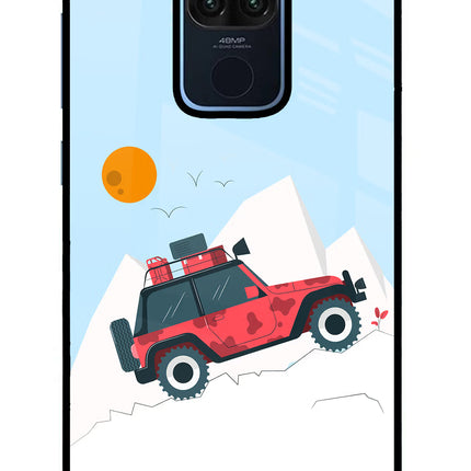 Mountain Trail Beast Redmi Note 9 Glass Case
